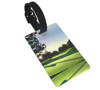 Luggage Tag with Full Back Privacy Cover â€“ Golf Course Print Secure ID Identifier for Travel, Suitcases, and Backpacks