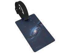 Luggage Tag with Full Back Privacy Cover â€“ Universe Milky Way Galaxy Print Secure ID Identifier for Travel, Suitcases, and Backpacks