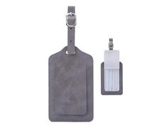 Luggage Tags, Anti-Loss Suitcase Identification Labels, PU Leather Funny Travel Tag with Humanized Hole Design, 4.72 x 2.76 inches Portable Accessory for Flight Cruise Business Trips