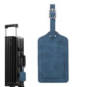 Luggage Tags - Baggage Labels - Funny Anti-Loss Travel Tags For Suitcases With Humanized Hole Design - PU Leather Portable ID Labels For Flight, Cruise, Business Trips, Daily Travel Use