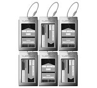 Luggage Tags Business Card Holder by TUFFTAAG - Durable Travel ID Bag Tag in Multiple Color Options, Perfect for Suitcases, Backpacks, and Carry-Ons, Easy Identification, Secure and Stylish