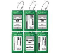 Luggage Tags Business Card Holder by TUFFTAAG - Durable Travel ID Bag Tag in Multiple Color Options, Perfect for Suitcases, Backpacks, and Carry-Ons, Easy Identification, Secure and Stylish