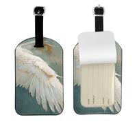 Luggage Tags for Suitcase Travel Bag Labels Privacy Protection Luggage Tag for Baggage Leather Baggage ID Label Tags - Angel Wing
