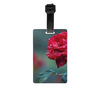 Luggage Tags for Suitcase Travel Bag Labels Privacy Protection Luggage Tag for Baggage PVC Baggage ID Label Tags - Red Rose
