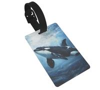 Luggage Tags for Suitcase Travel Bag Labels Privacy Protection Luggage Tag for Baggage PVC Baggage ID Label Tags - Orca Killer Whale