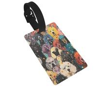 Luggage Tags for Suitcase Travel Bag Labels Privacy Protection Luggage Tag for Baggage PVC Baggage ID Label Tags - Oodles of Poodles