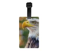 Luggage Tags for Suitcase Travel Bag Labels Privacy Protection Luggage Tag for Baggage PVC Baggage ID Label Tags - Bald Eagle