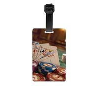 Luggage Tags for Suitcase Travel Bag Labels Privacy Protection Luggage Tag for Baggage PVC Baggage ID Label Tags - Poker Tournament