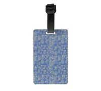 Luggage Tags for Suitcases - Blue Math Number Suitcase Tags Luggage Identifiers for Suitcases - ID Labels Bag Name Travel Tags for Luggage Accessories with Wristband