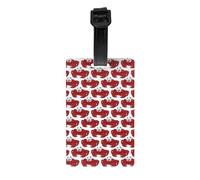 Luggage Tags for Suitcases - Cute red Crab Suitcase Tags Luggage Identifiers for Suitcases - ID Labels Bag Name Travel Tags for Luggage Accessories with Wristband