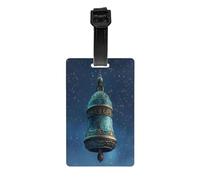 Luggage Tags for Suitcases, Full-Print Design, Personal Info Slot, Easy to Spot, Air Travel Essentials Copper Bell