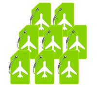 Luggage Tags for Suitcases, Quickly Spot 8Pcs Luggage Identifier Tags, Travel Essentials Accessories Name Tags for Backpacks, Suitcases, Bags, Baggage, Cruise - Flexible Silicone (Green)