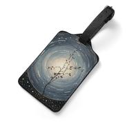 Luggage Tags for Suitcases with Address Card - Galactic Astrology. Dendritic Plants Personalized Travel ID Bag Tags, Reinforced Durable Loop, Cute Unique PU Name Identifier for Quick Spot