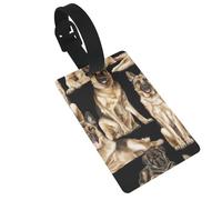 Luggage Tags German Shepherd Print Suitcase Labels Bag Tags Travel Accessories Essential Bag ID Name Card for Travel Handbag Backpack & Sports Identifier