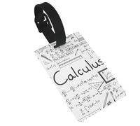 Luggage Tags Math Geometry Geek Calculus Print Suitcase Labels Bag Tags Travel Accessories Essential Bag ID Name Card for Travel Handbag Backpack & Sports Identifier