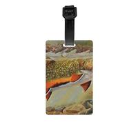 Luggage Tags,PVC Name Tag Travel Suitcase Identifier ID Tags Durable Luggage Label,Trout Fly Fishing