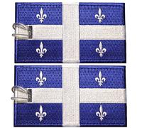 Luggage Tags, Quebec Flag, Embroidered, 2 Pack, 12 COLORS, NEVER BREAK!