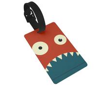 Luggage Tags Striking Playful Monster Print Suitcase Labels Bag Tags Travel Accessories Essential Bag ID Name Card for Travel Handbag Backpack & Sports Identifier