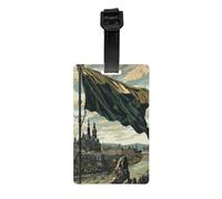 Luggage Tags Travel Tags for Suitcases Bag Tags, Full-Print Design, Easy to Identify, Perfect for Suitcases Flag of Saxony Free State