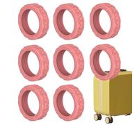 Luggage Wheel Covers - 8 Pack Suitcase Roller Protectors | Suitcase Wheel Protectors, Silent Travel Enchantment Covers Silicone Luggage Transportation, , pink, Please refer to the description