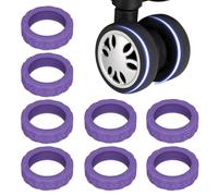 Luggage Wheel Covers - 8 Piece Travel Luggage Roll Cover - Silicone Cover, Suitcase Wheel Cover, Carry-on Wheel Cover, No Noise, purple, see description, See description