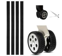Luggage Wheel Covers, Wheel Protective Covers Silicone, Noise Reduction, Shock Absorbing Protectors | Cut-to-Fit for Suitcase Spinner Wheels & Office Chair Casters, 4PCS Black Y, 4PCS Black Y