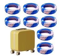 Luggage Wheel Protection - 8 Pieces Silicone Wheels Luggage Sets | Luggage Compartment Wheel Protection, Silent Protection Cover Wheels, Blue + pink, Consulte la descripción, See description