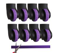 Luggage Wheel Protector Silicone Silent Protector Replacement | Silicone Luggage Compartment Wheel Guard Cover Noise Reducing for Suitcases Office Chair Travel Accessories Purple