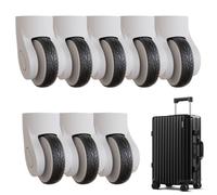 Luggage Wheel Protector Silicone Silent Protector Replacement | Silicone Luggage Compartment Wheel Guard Cover Noise Reducing for Suitcases Office Chair Travel Accessories Black