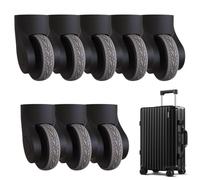 Luggage Wheel Protector Silicone Silent Protector Replacement | Silicone Luggage Compartment Wheel Guard Cover Noise Reducing for Suitcases Office Chair Travel Accessories Gray