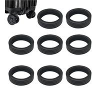 Luggage Wheels Covers - Large 5.5 x 1.5 cm Small 4.3 x 1.5 cm Shoes Wheel Suitcase | Silicone Protector for Wheels Suitcase Chair | Noise Reduction Travel | 8 Pieces Black, Eight Trumpets