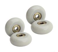 Luggage Wheels Replacement 50x20mm with 8mm Bore | Quiet PU Roller Skate Wheels for Suitcase Hand Trolley Scooter Stroller Wheelchair Furniture | 4 Pack(gray)