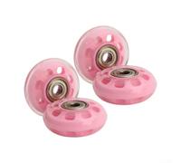 Luggage Wheels Replacement 50x20mm with 8mm Bore | Quiet PU Roller Skate Wheels for Suitcase Hand Trolley Scooter Stroller Wheelchair Furniture | 4 Pack(pink)