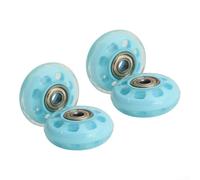 Luggage Wheels Replacement 50x20mm with 8mm Bore | Quiet PU Roller Skate Wheels for Suitcase Hand Trolley Scooter Stroller Wheelchair Furniture | 4 Pack(blue)