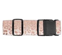 Luggitime Luggage Straps for Suitcases Travel Belt Accessories, Cute Suitcase Strap, Adjustable Luggage Belt Strap, Heavy Duty with Quick-Release Buckle Luggage Strap Glitter Leopard