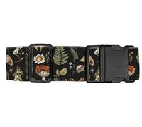 Luggitime Luggage Straps for Suitcases Travel Belt Accessories, Cute Suitcase Strap, Adjustable Luggage Belt Strap, Boho Mushrooms, 78 inches x 2 inches