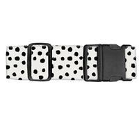Luggitime Luggage Straps for Suitcases Travel Belt Accessories, Cute Suitcase Strap, Adjustable Luggage Belt Strap, Cute Polka Dots, 46"-78" x 2"
