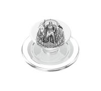 Lugh Celtic Sun God Sacred Spear Warrior Line Art PopSockets PopGrip for MagSafe