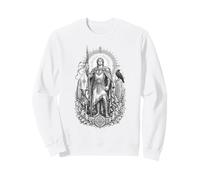 Lugh Celtic Sun God Sacred Spear Warrior Line Art Sweatshirt