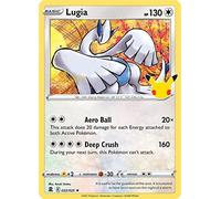 Lugia 022/025 Rare Pokemon Card (Celebrations 25th Anniversary) + 1x TitanCards® Toploader