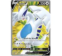 Lugia V 185/195 Rare Ultra Pokemon Card (SWSH Silver Tempest) + 1x TitanCards® Toploader