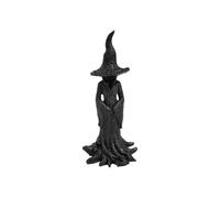 LuGirlre Halloween Witch Statue Resin Witch Figure, Faceless Ghost Sculpture, Decorative Gothic Spooky Standing Desktop Ornament Sculpture for Halloween Home Haunted House Decor (small)