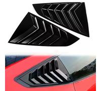 LUGIWN Side Window Louvers for Ford Mustang 2024 2025 Air Vent Scoop Shades Cover Blinds ABS Windshield Sun Shade Cover Vent GT Lambo Style,Gloss Black