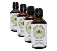 Lugols Iodine Solution 5% - 50ml - with Dripper/Dropper Top (Pack of 4)
