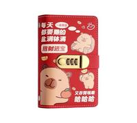 lugreat Money Saving Book, Capybara Bill Storage Notebook with Lock, Bill Tracker Notebook, for Freelancers Beginners Families Couples Adults Home Office Apartment Travel Vacation