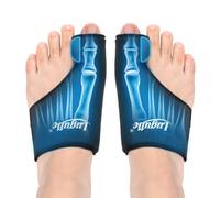 Luguiic 2-Pack Foot Ice Pack Wraps - Non-Slip Bunion Relief Socks with Hot & Cold Therapy for Gout, Swelling, Plantar Fasciitis, Hallux Valgus, and Sports Injuries