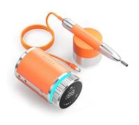 L'UGX Professional Nail Drill Rechargeable Waterproof Electric Nail Efile 35000RPM, Portable Nail Drill Machine for Gel Nails, Manicure and Pedicure E File Kit for Home & Salon Use