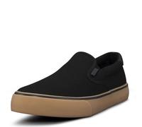 Lugz Men's Clipper Classic Slip-on Canvas Sneaker, Black/Gum/Black, 6.5 UK