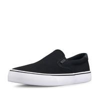 Lugz Men's Clipper Classic Slip-on Canvas Sneaker, Black/White/Black, 10.5 UK