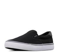 Lugz Men's Clipper Classic Slip-on Canvas Sneaker, Black/White/Black, 5.5 UK